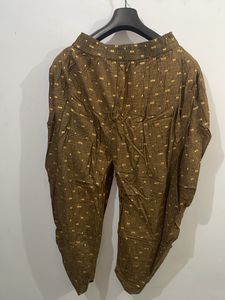 Golden Printed Dhoti Pant &amp; Jacket Set