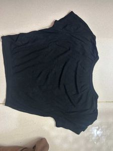 Zara Black Cropped Tee