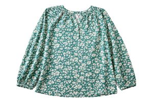 Green Floral Printed Women’s Top – Elegant &amp; Comfo