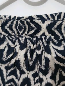 Printed Black &amp; White Palazzo Pants