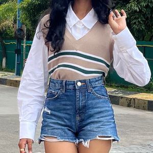 brown crop sweatshirt