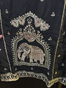 Elegant Black Kurta Set With Inner Inside