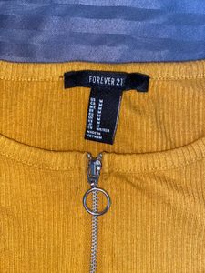 Forever 21 Mustard Crop Top