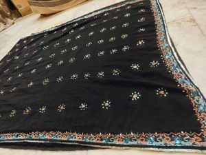 Black Saree Embroidery Work