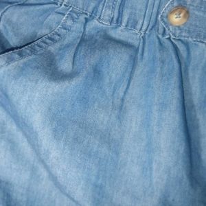 Blue flared denim pants