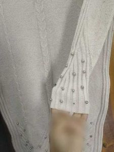 Beaded stylish bodycon long Sweater