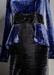 Blue Velvet Dress