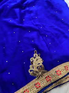 Partywear Blue Saare