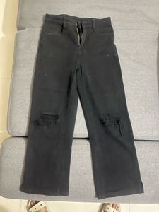 Black Ripped Denim