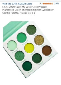 Swamp Witch Aesthetic Green Eyeshadow Palette