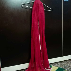 Net Red Dupatta - 2 Meters Size