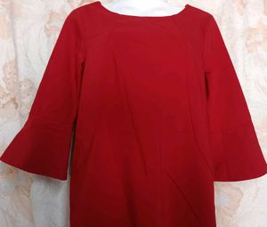 Elegant Red Midi Dress