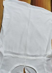Me.Sense Women White Mesh Casual Top