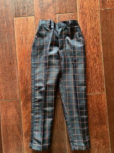 Plaid Elastic Waist Pants