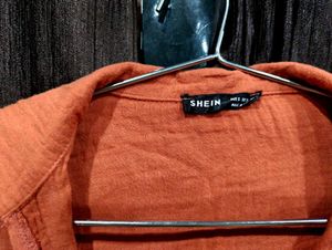 SHEIN Orange Long Sleeve Top