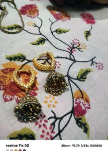 GOLD DOOP EARing Brass Hoop Earrin