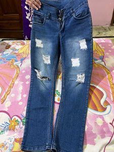 Ribbed Denim Jeans