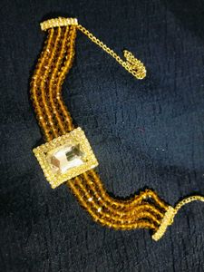 Gold Beaded Choker