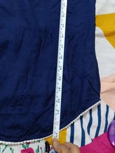 Navy Embroidered Tunic Top