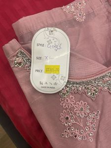 Elegant Pink Embellished Kurti