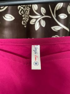 Pink Off-Shoulder Top