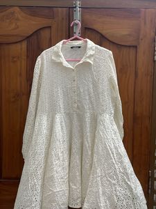 Very Pretty Cut Out White Dress