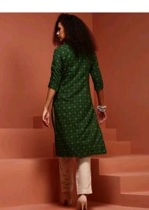 Fusion Green Printed Kurta