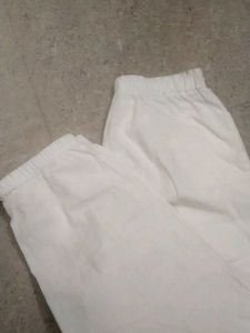 White Y2k Joggers