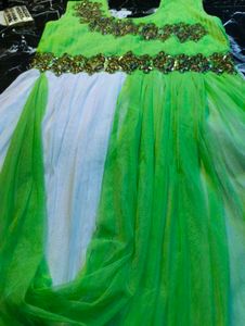 Green Embroidered Dress💚