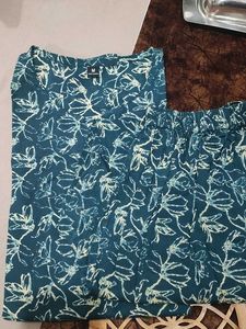 Leaf Print Kurta Set