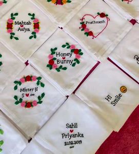 Embroidered Name Hankies - Personalized Gift