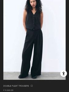 Extra Wide Leg Black Pants-ZARA (Brand New