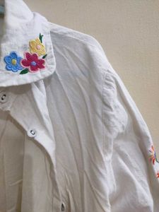 Embroidered White Shirt