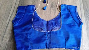 Elegant Blue Saree Blouse