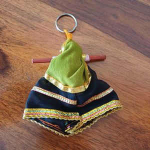 Rajasthani Doll Keychain/ Car/ Bag Charm