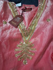 Pink Embroidered Kurta Set xl
