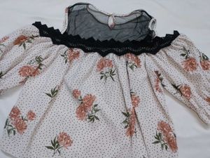 Floral Cold Shoulder Top