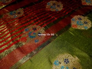 Green Embroidered Saree