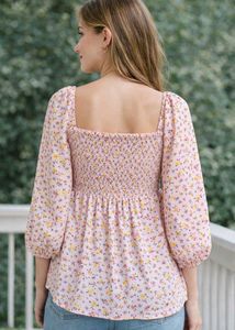 Floral Print Long Sleeve Top