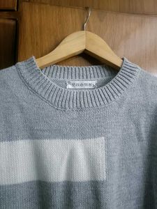 Grey Knit Sweater Dress