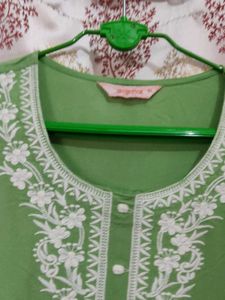 Green Embroidered Kurta✨