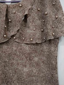 Brown Beaded Top