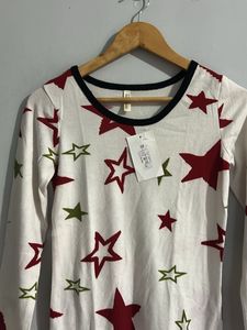 Star Print Long Sleeve Top