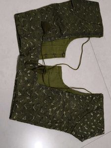 Olive Green Floral Lehenga