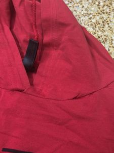 Red Hoodie Crop Top