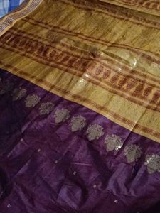 Maroon & Gold Embellished Saree
