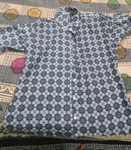 Patterned Button-Down Shirt
