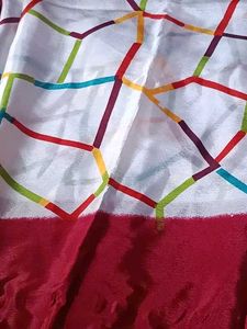 Elegant White Printed Saree