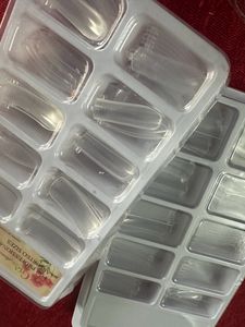 Transparent Artificial Nails With Sticking Glue