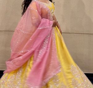 DESIGNER BRIDAL WEAR YELLOW LEHENGA